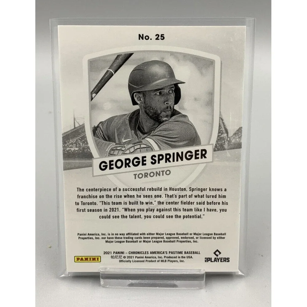 2021 Panini Chronicles Baseball George‎ Springer Americas Past time Toronto